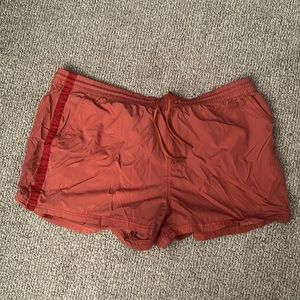 orange athletic shorts